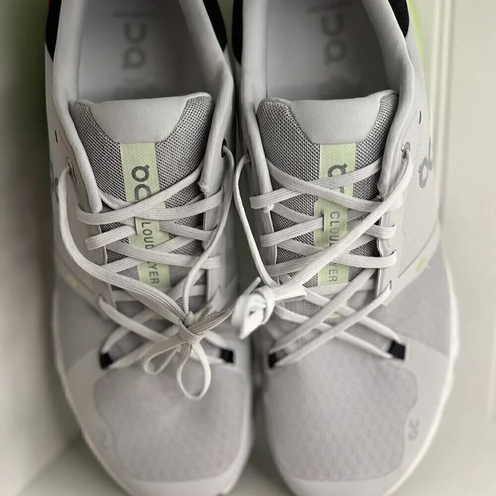 On Running Cloudflyer 4 Sneaker in Glacier/Meadow Color Size  14